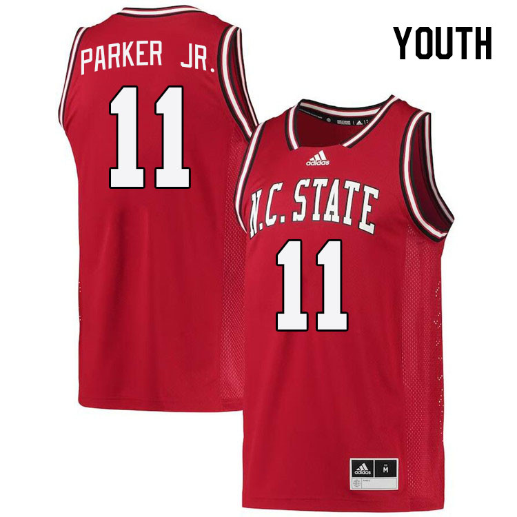 Youth #11 Dennis Parker Jr. NC State Wolfpack College Basketball Jerseys Stitched Sale-Retro